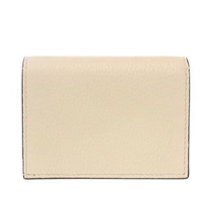 新品同様 グッチ アニマリエ ビー 460185 レザー アイボリー 二つ折り財布 1709【中古】GUCCI
