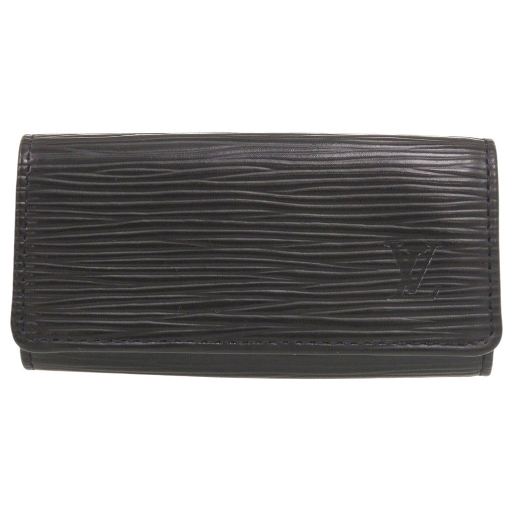 新品同様 ルイ ヴィトン ミュルティクレ4 エピ M63822 ノワール キーケース 黒 LV 1713【中古】LOUIS VUITTON メンズ