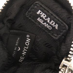 美品 プラダ １TT119 ナイロン ブラック シルバー金具 ポーチ 黒 1718 【中古】 PRADA