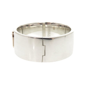 美品 ティファニー ハートロック シルバー925 K18PG 750PG シルバー バングル ブレスレット 1727【中古】TIFFANY&Co.
