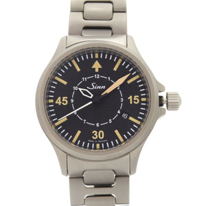 ジン インストゥルメント 856.B-UHR.M ブラック SS 自動巻き 腕時計 黒 1751【中古】Sinn