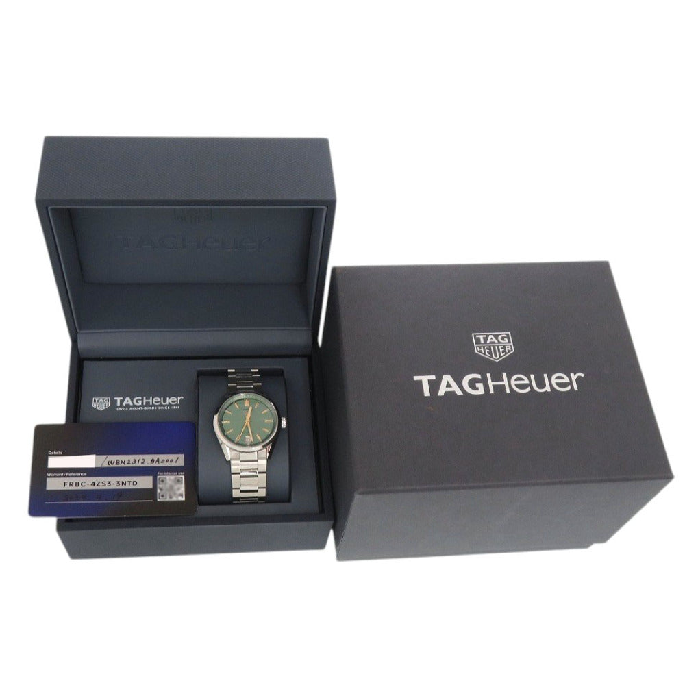 新品同様 タグホイヤー カレラ デイト キャリバー7 WBN2312.BA0001 グリーン SS 自動巻き 腕時計 緑文字盤 1761【中古】TAG HEUER