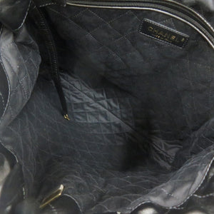 美品 シャネル シャネル 22 ミディアム カーフ ブラック ランダムプレート リュック 黒 1782【中古】CHANEL