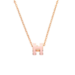 新品同様 エルメス ポップアッシュ ミニ ピンク ローズゴールド金具 ネックレス アクセサリー 1805 【中古】 HERMES