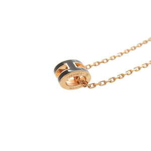 新品同様 エルメス ポップアッシュ ミニ ブラック ローズゴールド金具 ネックレス アクセサリー 1807 【中古】 HERMES
