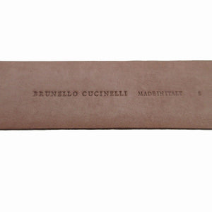美品 ブルネロ クチネリ レザー ブラウン 茶 リングバックル ベルト 1810【中古】BRUNELLO CUTINELLI