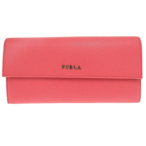 新品同様 フルラ L字ファスナー レザー ピンク 長財布 1863 【中古】Furla