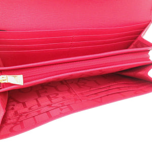 新品同様 フルラ 2つ折り L字ファスナー レザー レッド 長財布 赤 1864【中古】Furla