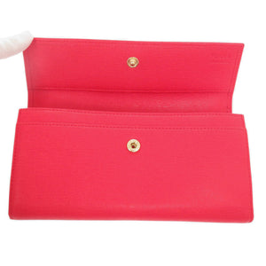 新品同様 フルラ 2つ折り L字ファスナー レザー レッド 長財布 赤 1864【中古】Furla