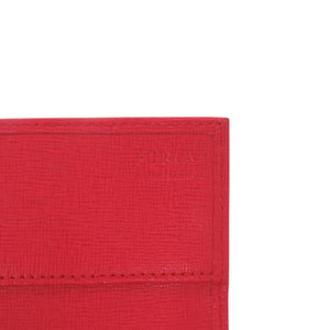 新品同様 フルラ 2つ折り L字ファスナー レザー レッド 長財布 赤 1864【中古】Furla