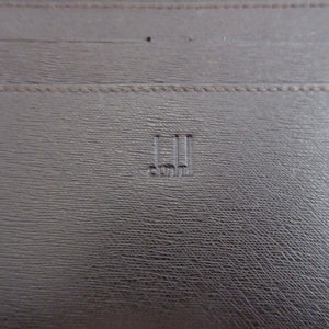 新品同様 ダンヒル レザー ブラウン 茶 ２つ折り 長札入れ 財布 1886【中古】dunhill