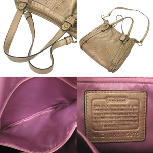 コーチ アレクサンドラ 15276 レザー ゴールド 2WAY ハンドバッグ ショルダーバッグ トートバッグ 1888【中古】COACH