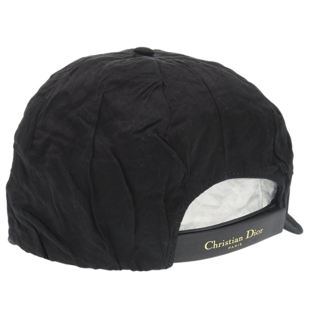 美品 クリスチャンディオール コットン/メタル ブラック 帽子 黒 1889【中古】Christian Dior