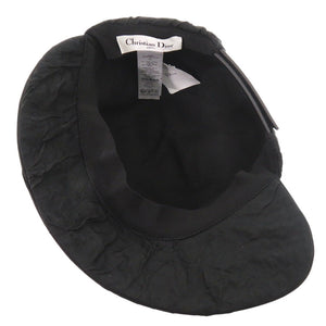 美品 クリスチャンディオール コットン/メタル ブラック 帽子 黒 1889【中古】Christian Dior