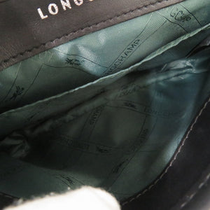 美品 ロンシャン アマゾーヌ ベロア ダークグリーン ショルダーバッグ 緑 1912【中古】Longchamp