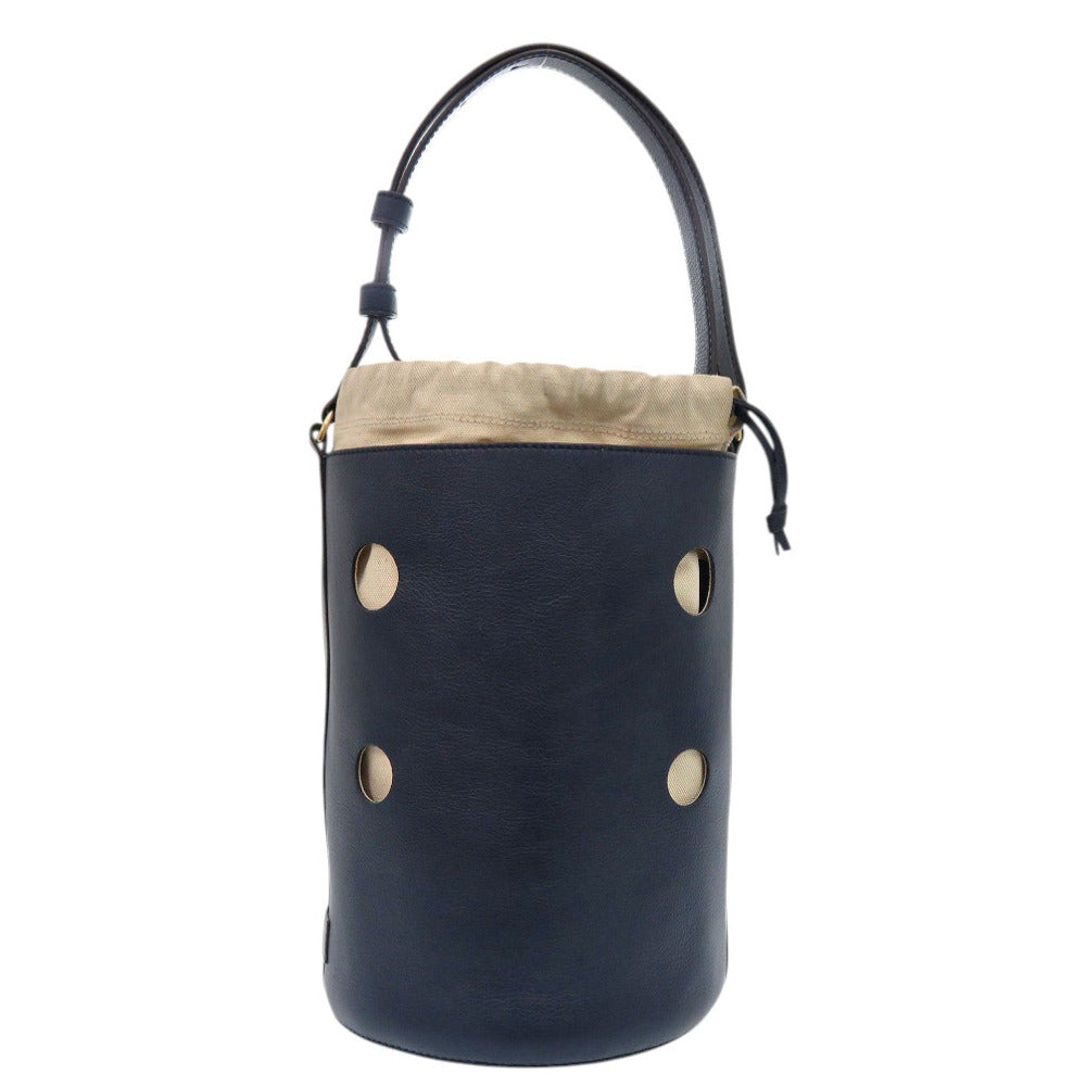 美品 ジェイアンドエムデヴィッドソン JOY ジョイ レザー ネイビー ハンドバッグ 1918【中古】J&M Davidson
