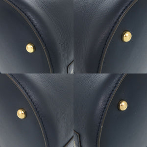 美品 ジェイアンドエムデヴィッドソン JOY ジョイ レザー ネイビー ハンドバッグ 1918【中古】J&M Davidson