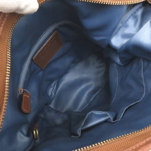 コーチ パッチワーク デニム レザー ブルー ブラウン ショルダーバッグ 1929【中古】COACH