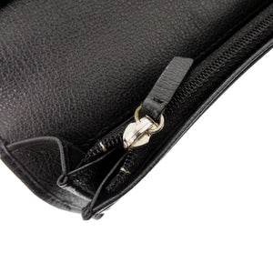 美品 シャネル カメリア 13番台 レザー ブラック ココマーク 長財布 黒 1938【中古】CHANEL