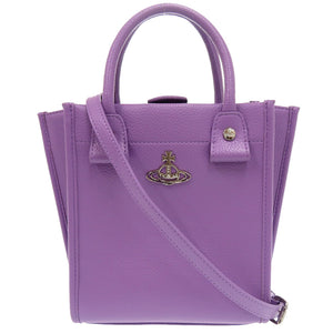 新品同様 ヴィヴィアンウエストウッド 2way TEDDY SMALL TOTE CROSSBODY レザー パープル ショルダーバッグ 紫 1957【中古】Vivienne Westwood