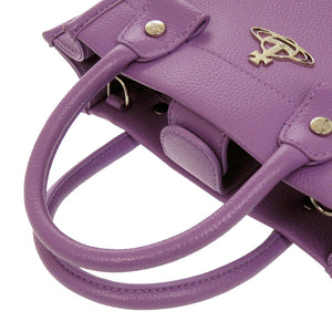 新品同様 ヴィヴィアンウエストウッド 2way TEDDY SMALL TOTE CROSSBODY レザー パープル ショルダーバッグ 紫 1957【中古】Vivienne Westwood