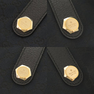グッチ GGキャンバス レザー 153009 ブラック トートバッグ 黒 1967【中古】GUCCI
