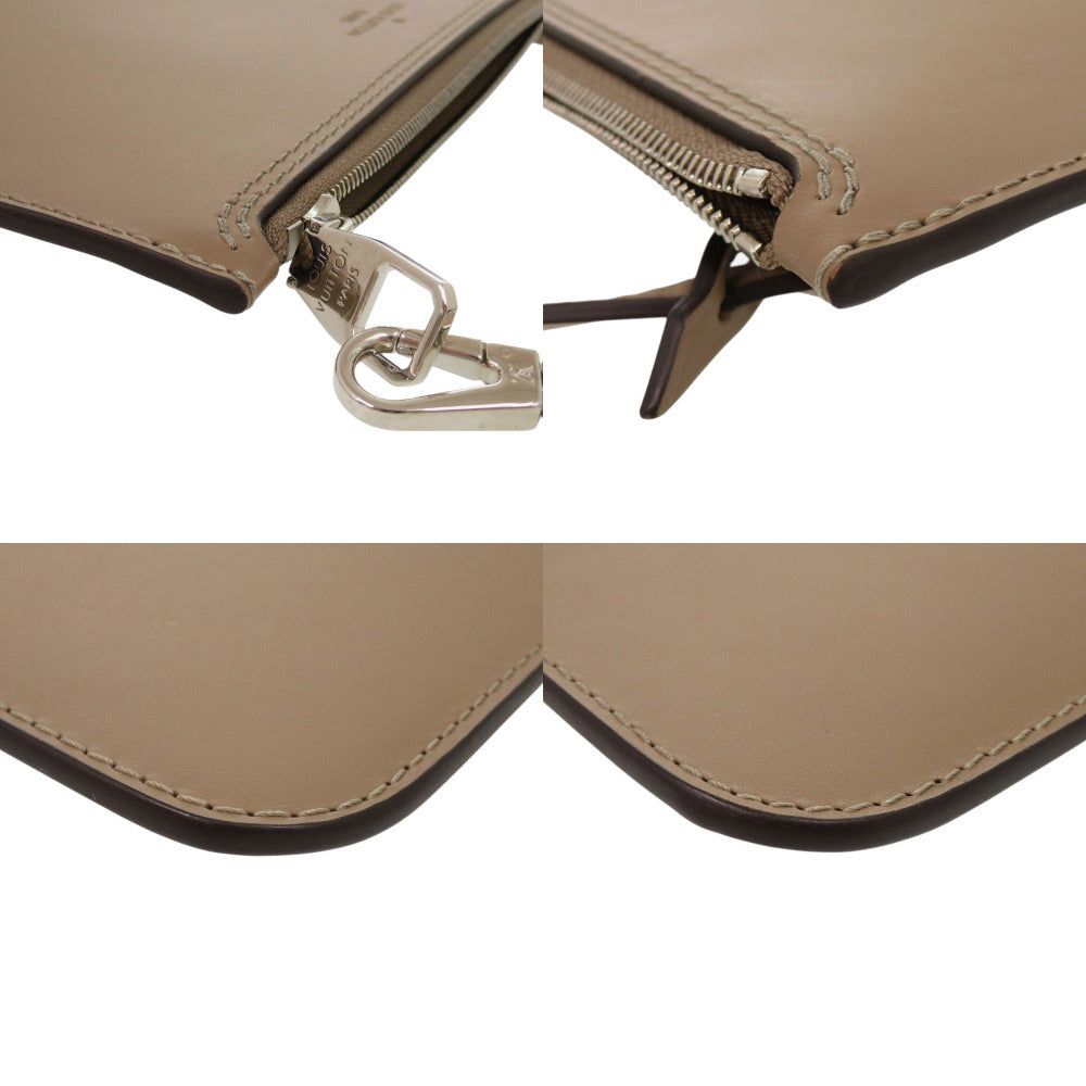 新品同様 ルイ ヴィトン ヒナMM用ポーチ レザー ブラウン 茶 LV 1988【中古】LOUIS VUITTON