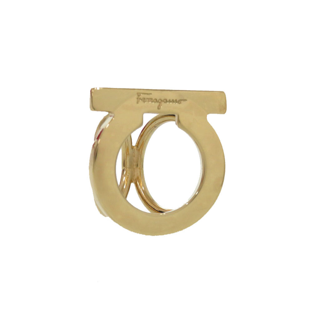 新品同様 サルヴァトーレフェラガモ ガンチーニ 0171487 スカーフリング メタル ゴールド 金 0004【中古】Salvatore Ferragamo