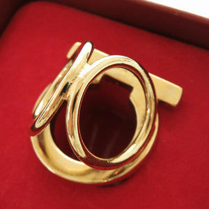 美品 サルヴァトーレフェラガモ ガンチーニ 0171487 スカーフリング メタル ゴールド 金 0004【中古】Salvatore Ferragamo