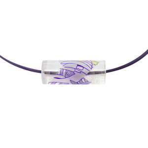 美品 エルメス リシネ パープル チョーカー 魚 紫 0014【中古】HERMES