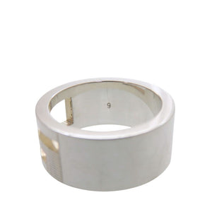 美品 グッチ ブランデッドG カットアウト 032660 09840 8106 シルバー925 9号 リング 指輪 0015【中古】GUCCI