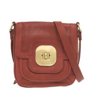 美品 ロンシャン レザー レッド ショルダーバッグ 赤 0037【中古】Longchamp