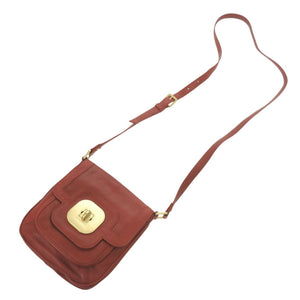 美品 ロンシャン レザー レッド ショルダーバッグ 赤 0037【中古】Longchamp