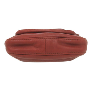美品 ロンシャン レザー レッド ショルダーバッグ 赤 0037【中古】Longchamp