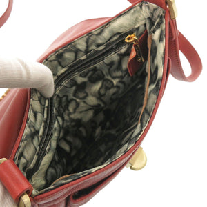 美品 ロンシャン レザー レッド ショルダーバッグ 赤 0037【中古】Longchamp