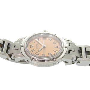 エルメス クリッパー CL4.210 SS ピンク クオーツ 腕時計 0054【中古】HERMES