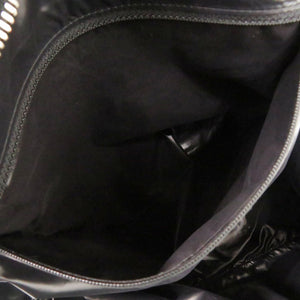 美品 シャネル エンブロイダリー 2WAY ウール/レザー ブラック 26番台 ショルダーバッグ 黒 0058【中古】CHANEL