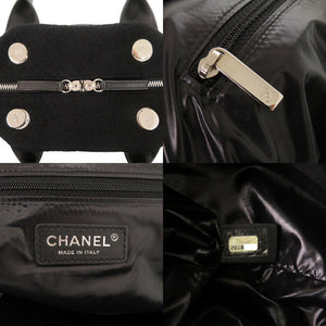 美品 シャネル エンブロイダリー 2WAY ウール/レザー ブラック 26番台 ショルダーバッグ 黒 0058【中古】CHANEL