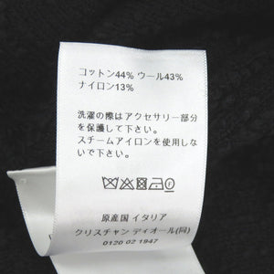 美品 クリスチャンディオール ツイード コットン ウール サイズ34 ブラック ミニスカート 黒 0060【中古】Christian Dior