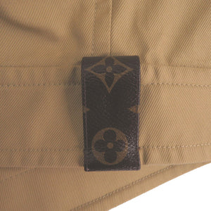 新品同様 ルイ ヴィトン モノグラムパーツ ダブルブレステッド ギャバジンベスト サイズ34 RW242WW UN9 FRBL37 コットン ベージュ LV 0070【中古】LOUIS VUITTON