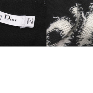 クリスチャンディオール MISS DIOR GRAFFITI サイズ34 カシミヤ シルク ブラック セーター ニット 黒 0071【中古】Christian Dior