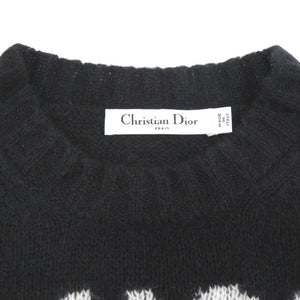 クリスチャンディオール MISS DIOR GRAFFITI サイズ34 カシミヤ シルク ブラック セーター ニット 黒 0071【中古】Christian Dior