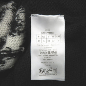 クリスチャンディオール MISS DIOR GRAFFITI サイズ34 カシミヤ シルク ブラック セーター ニット 黒 0071【中古】Christian Dior