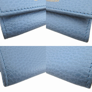 新品同様 グッチ スウィング 354499 レザー 水色 6連 キーケース 0074【中古】GUCCI