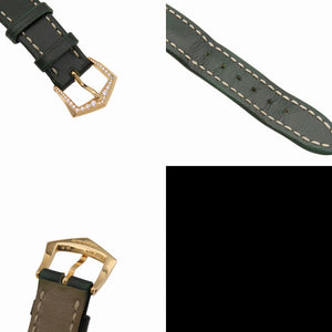 【ギャラ付】美品 パテックフィリップ ワールドタイム ローズゴールド/ダイヤベゼル 7130R-014 金無垢 自動巻き 腕時計 K18ピンクゴールド/ダイヤモンド/レザー グリーン 0103【中古】PATEK PHILIPPE メンズ