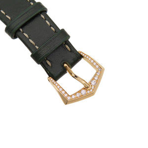 美品 パテックフィリップ ワールドタイム ローズゴールド/ダイヤベゼル 7130R-014 金無垢 自動巻き 腕時計 K18ピンクゴールド/ダイヤモンド/レザー グリーン 0103【中古】PATEK PHILIPPE メンズ