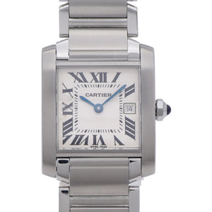 カルティエ タンク フランセーズ MM W51011Q3 クオーツ 腕時計 SS シルバー 0111【中古】CARTIER メンズ