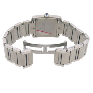 カルティエ タンク フランセーズ MM W51011Q3 クオーツ 腕時計 SS シルバー 0111【中古】CARTIER メンズ