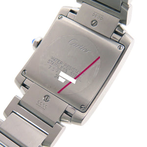 カルティエ タンク フランセーズ MM W51011Q3 クオーツ 腕時計 SS シルバー 0111【中古】CARTIER メンズ