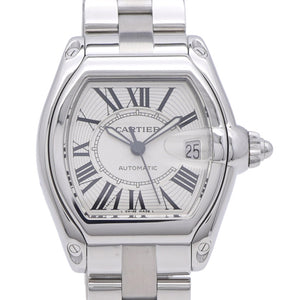 新品同様 カルティエ ロードスター LM W62025V3 自動巻き 腕時計 SS シルバー 0112【中古】CARTIER メンズ